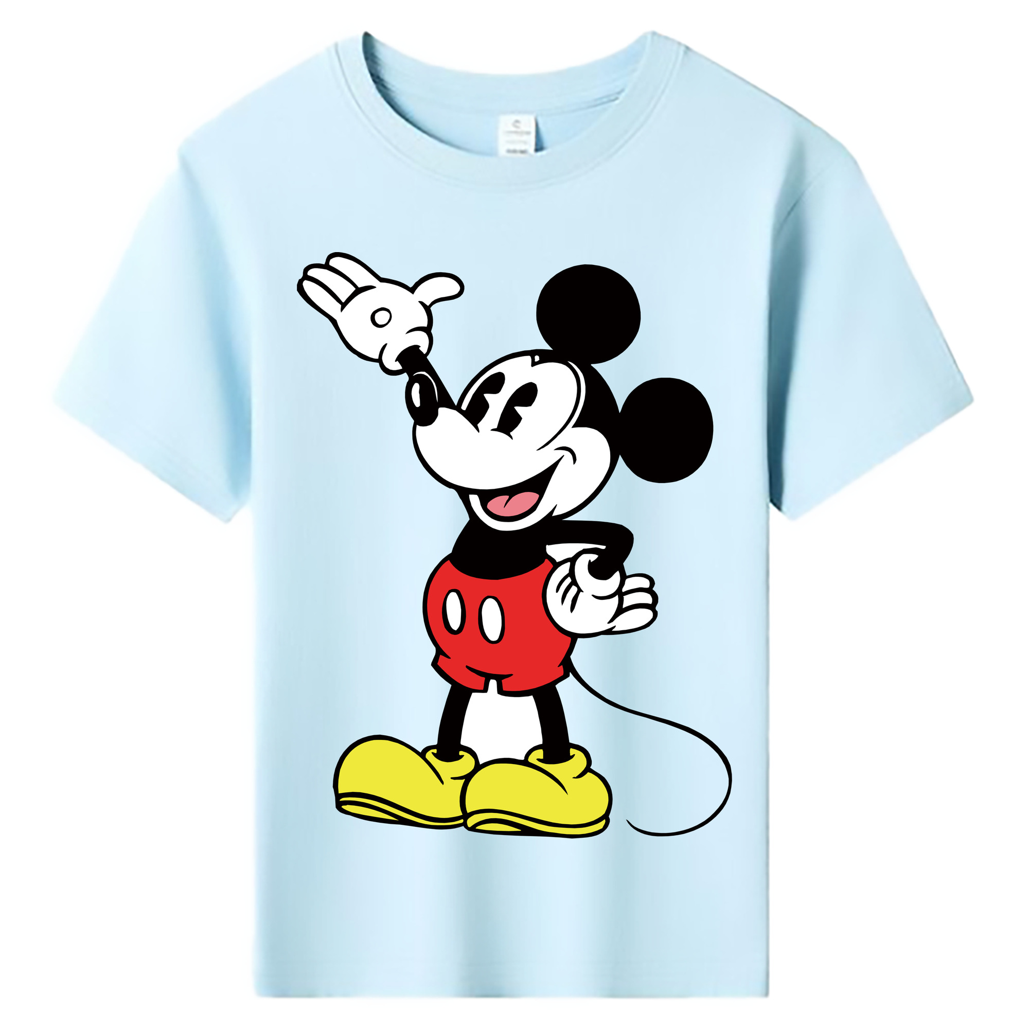 ミッキーマウス Mickey Mouse 綿100％キッズTシャツ（フロントプリント）